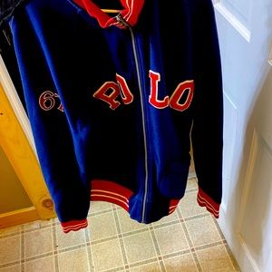 Blue and red Raul oh Lauren polo varsity jacket